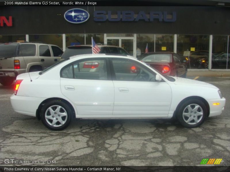 Nordic White / Beige 2006 Hyundai Elantra GLS Sedan
