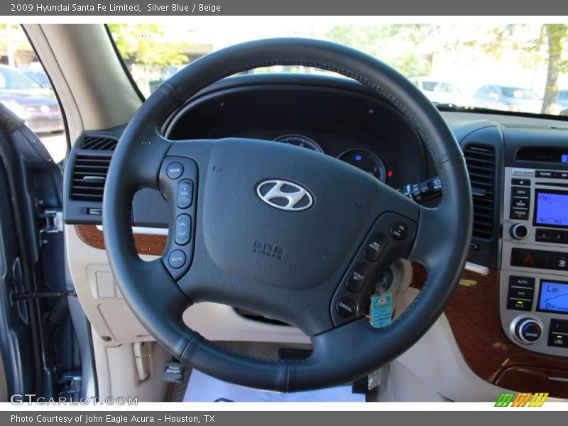 Silver Blue / Beige 2009 Hyundai Santa Fe Limited