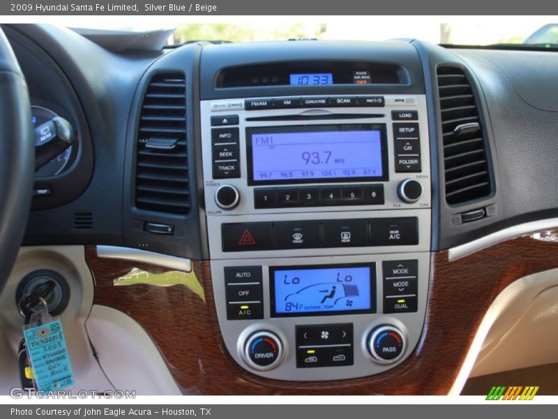 Silver Blue / Beige 2009 Hyundai Santa Fe Limited