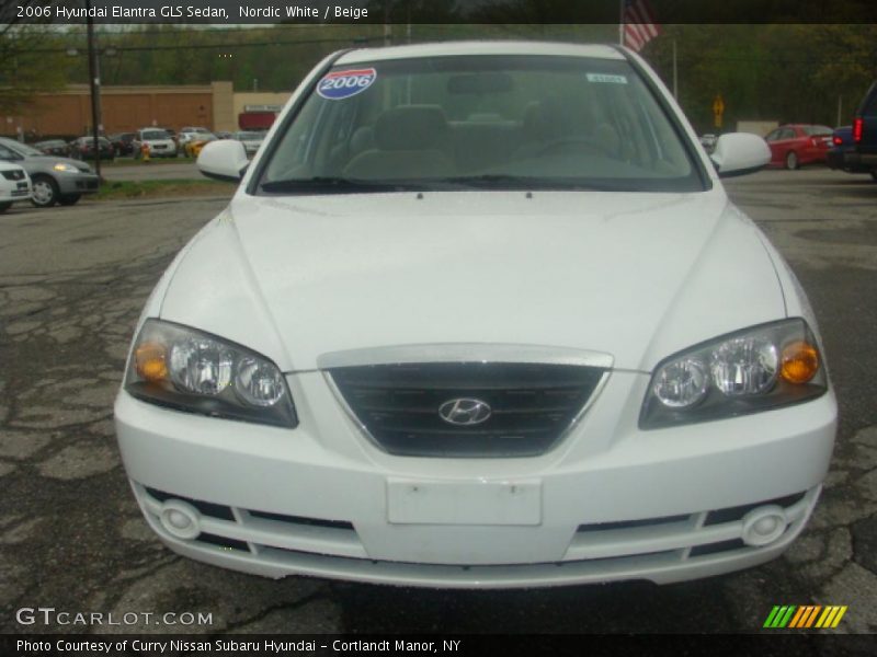 Nordic White / Beige 2006 Hyundai Elantra GLS Sedan
