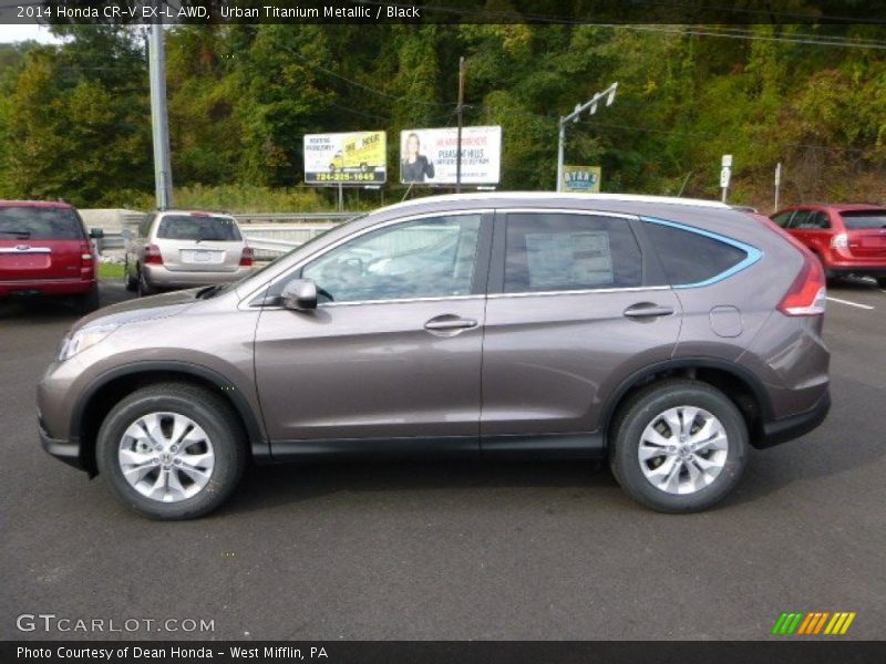 Urban Titanium Metallic / Black 2014 Honda CR-V EX-L AWD