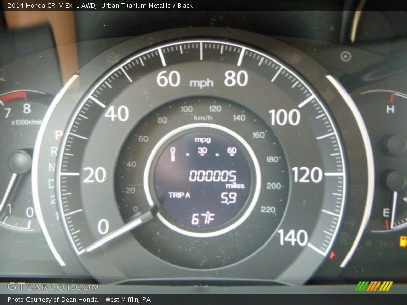 Urban Titanium Metallic / Black 2014 Honda CR-V EX-L AWD