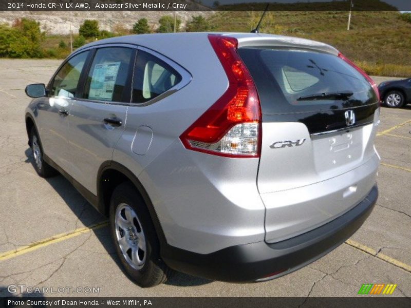 Alabaster Silver Metallic / Gray 2014 Honda CR-V LX AWD