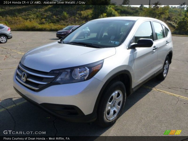 Alabaster Silver Metallic / Gray 2014 Honda CR-V LX AWD