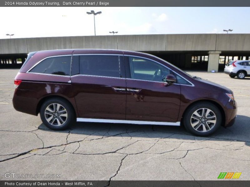 Dark Cherry Pearl / Beige 2014 Honda Odyssey Touring