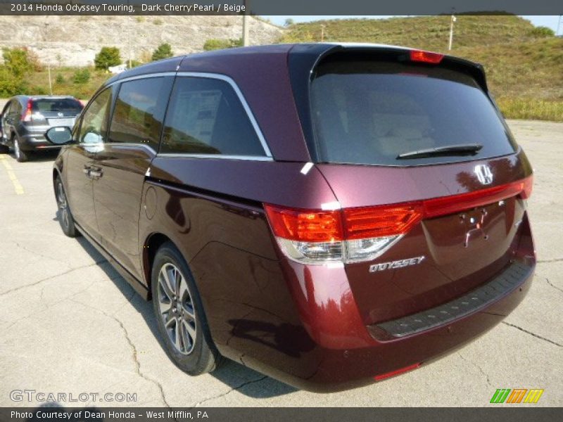 Dark Cherry Pearl / Beige 2014 Honda Odyssey Touring