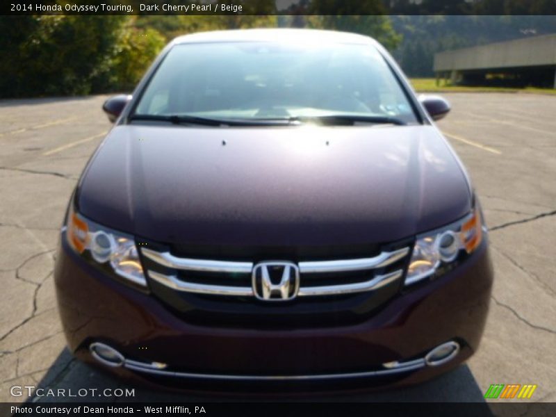 Dark Cherry Pearl / Beige 2014 Honda Odyssey Touring