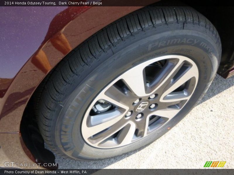Dark Cherry Pearl / Beige 2014 Honda Odyssey Touring