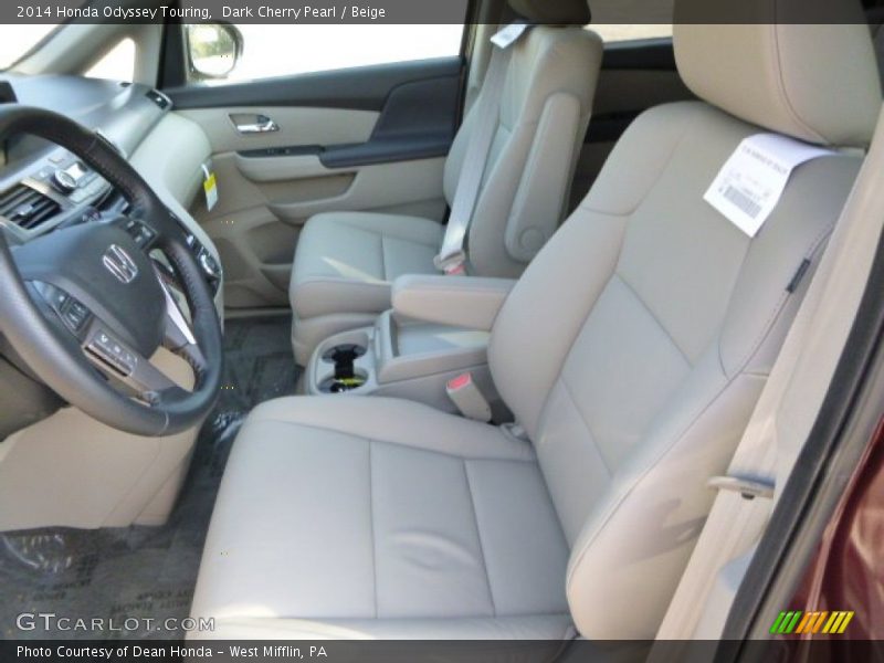 Dark Cherry Pearl / Beige 2014 Honda Odyssey Touring