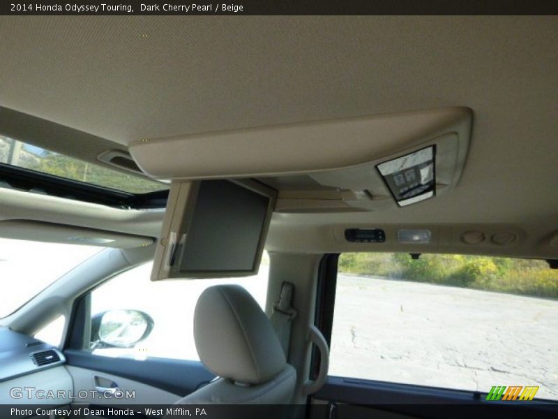 Dark Cherry Pearl / Beige 2014 Honda Odyssey Touring