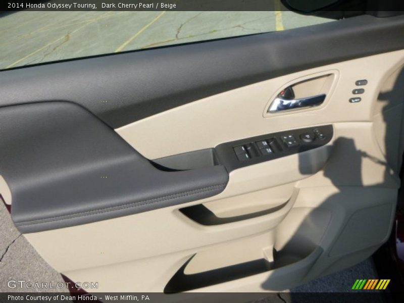 Dark Cherry Pearl / Beige 2014 Honda Odyssey Touring