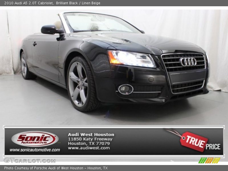 Brilliant Black / Linen Beige 2010 Audi A5 2.0T Cabriolet