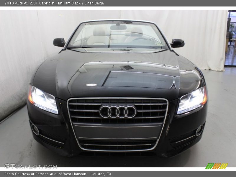 Brilliant Black / Linen Beige 2010 Audi A5 2.0T Cabriolet