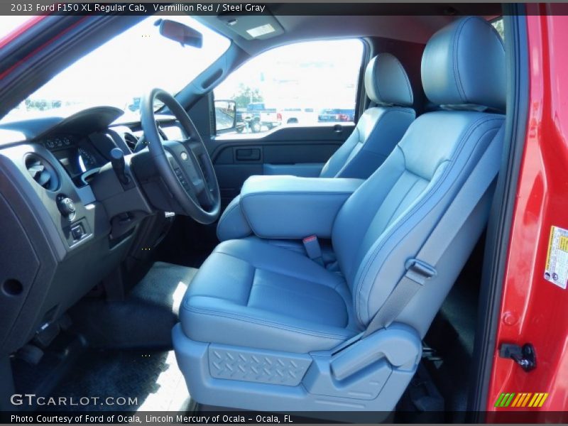 Vermillion Red / Steel Gray 2013 Ford F150 XL Regular Cab