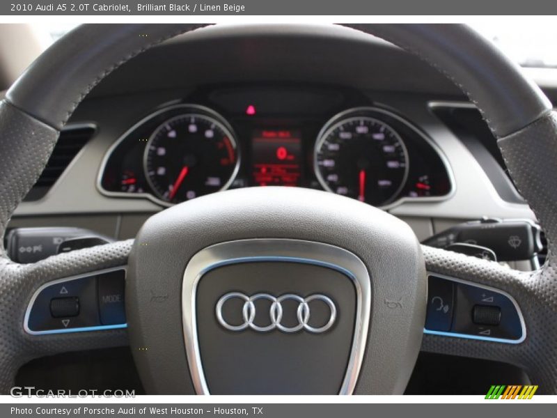 Brilliant Black / Linen Beige 2010 Audi A5 2.0T Cabriolet