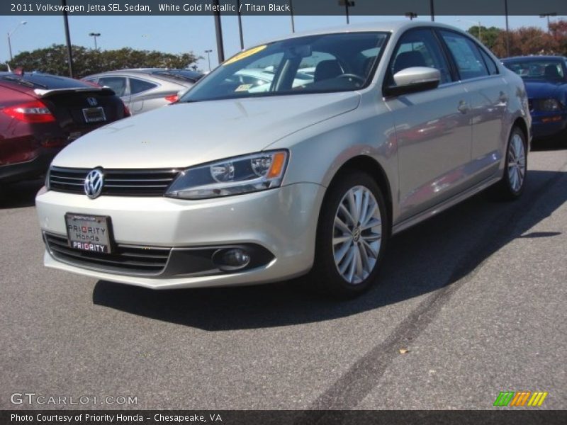 White Gold Metallic / Titan Black 2011 Volkswagen Jetta SEL Sedan