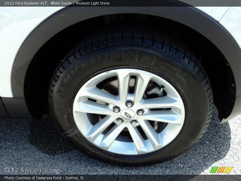 White Suede / Medium Light Stone 2012 Ford Explorer XLT