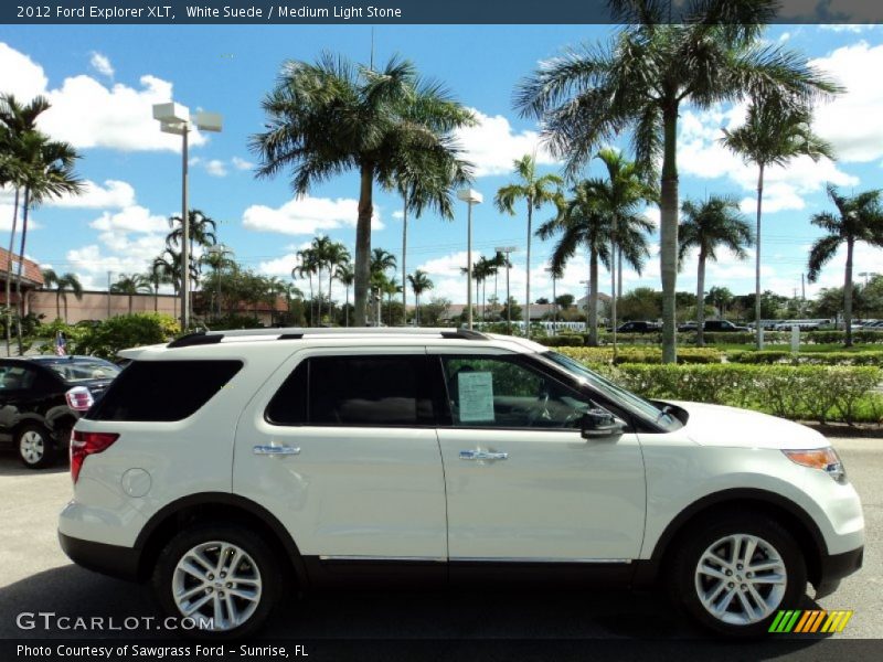 White Suede / Medium Light Stone 2012 Ford Explorer XLT