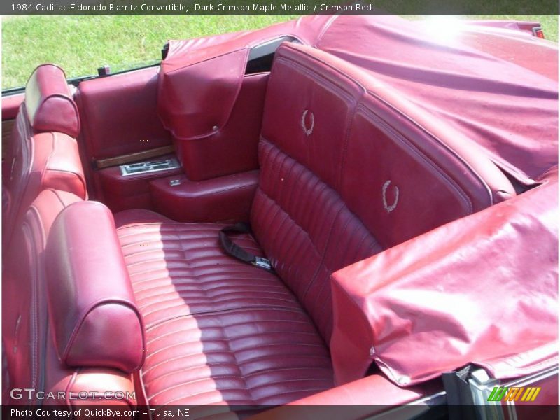 Dark Crimson Maple Metallic / Crimson Red 1984 Cadillac Eldorado Biarritz Convertible