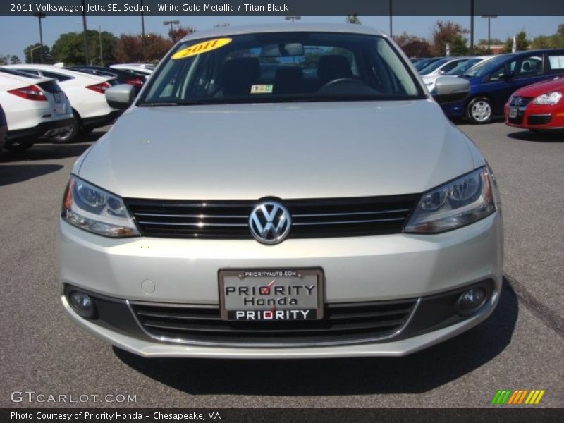 White Gold Metallic / Titan Black 2011 Volkswagen Jetta SEL Sedan