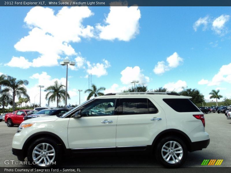 White Suede / Medium Light Stone 2012 Ford Explorer XLT