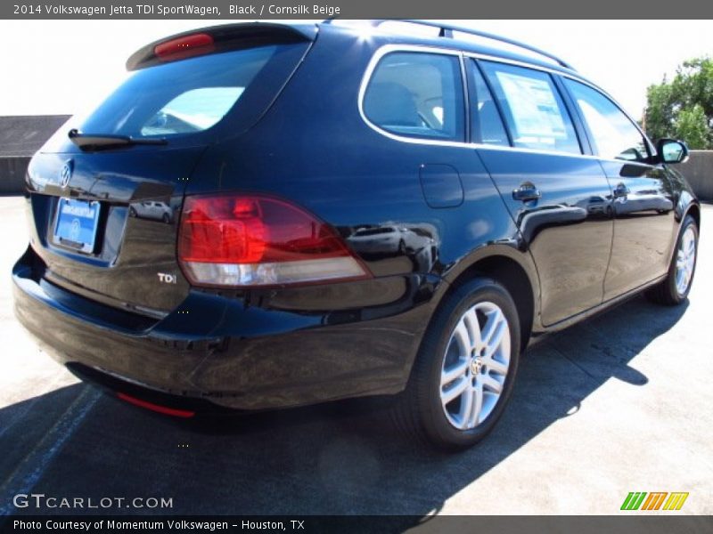 Black / Cornsilk Beige 2014 Volkswagen Jetta TDI SportWagen