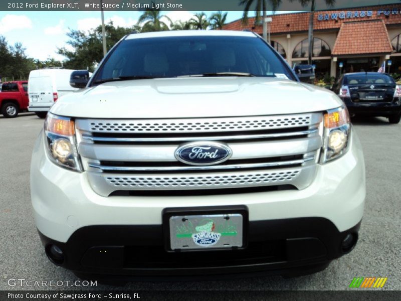 White Suede / Medium Light Stone 2012 Ford Explorer XLT