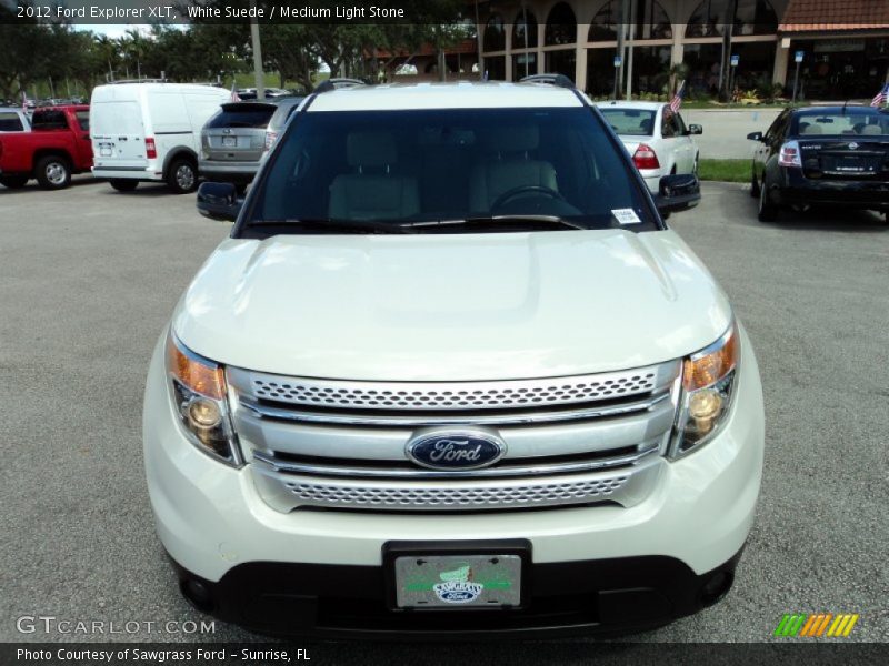 White Suede / Medium Light Stone 2012 Ford Explorer XLT