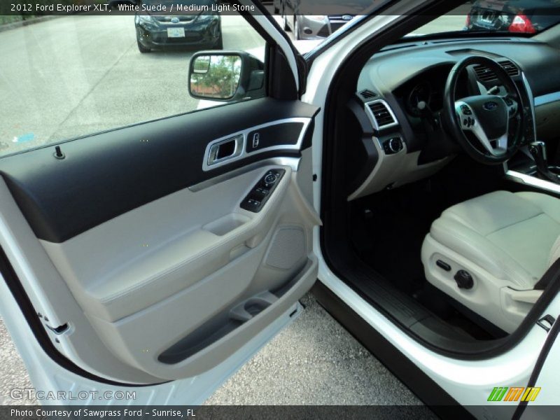 White Suede / Medium Light Stone 2012 Ford Explorer XLT