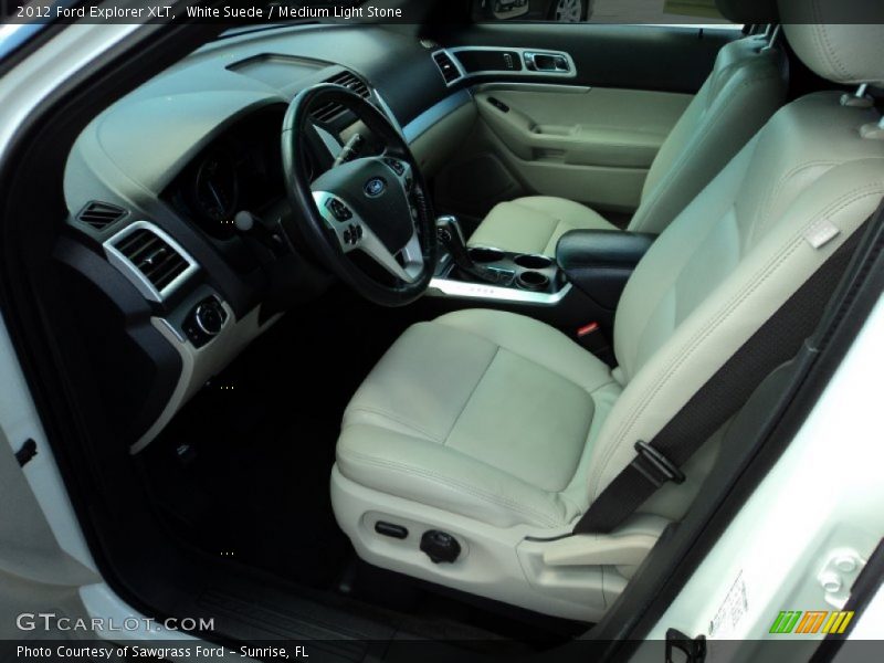 White Suede / Medium Light Stone 2012 Ford Explorer XLT