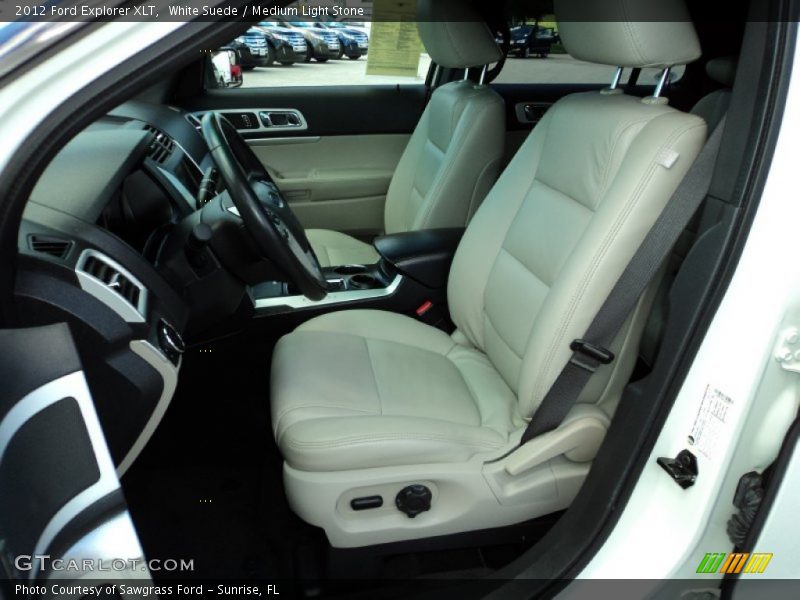 White Suede / Medium Light Stone 2012 Ford Explorer XLT