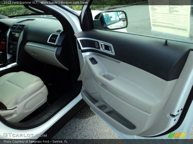White Suede / Medium Light Stone 2012 Ford Explorer XLT