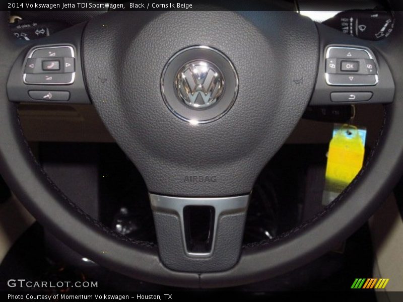 Black / Cornsilk Beige 2014 Volkswagen Jetta TDI SportWagen
