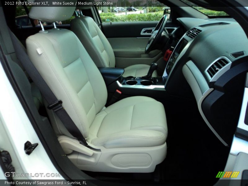 White Suede / Medium Light Stone 2012 Ford Explorer XLT