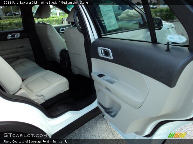 White Suede / Medium Light Stone 2012 Ford Explorer XLT