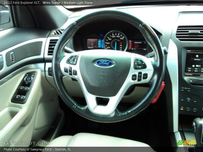 White Suede / Medium Light Stone 2012 Ford Explorer XLT