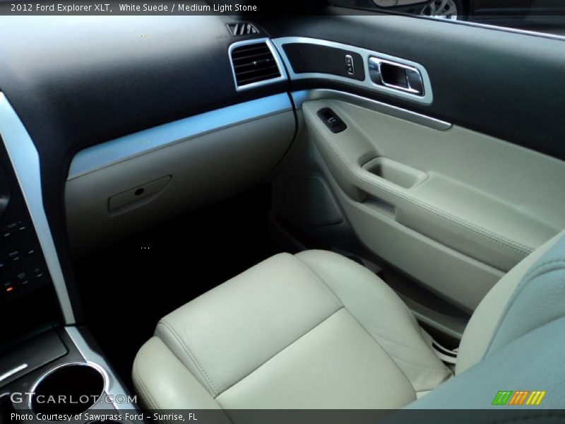 White Suede / Medium Light Stone 2012 Ford Explorer XLT