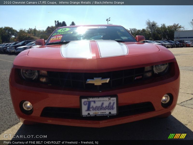 Inferno Orange Metallic / Black/Inferno Orange 2010 Chevrolet Camaro LT/RS Coupe