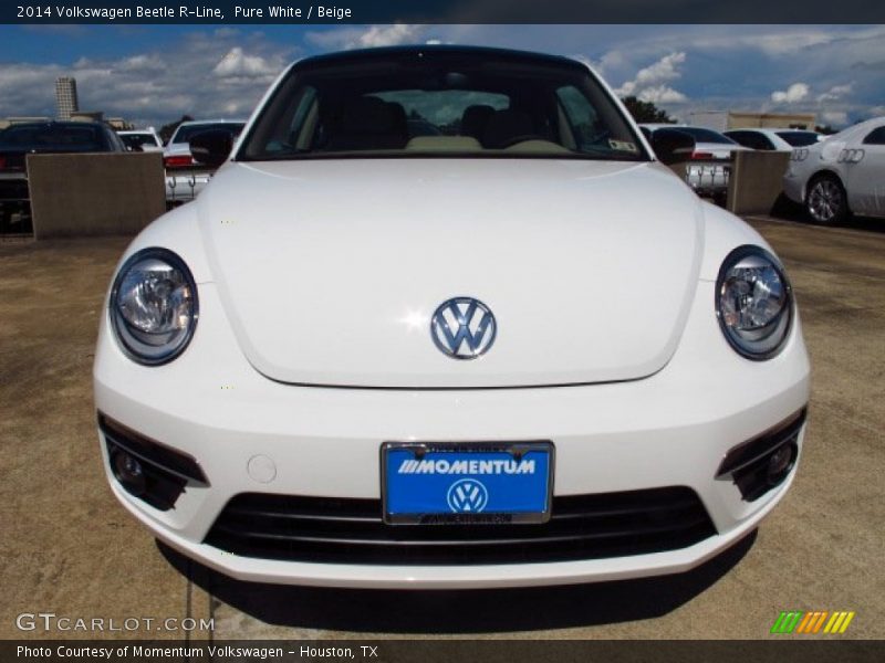 Pure White / Beige 2014 Volkswagen Beetle R-Line