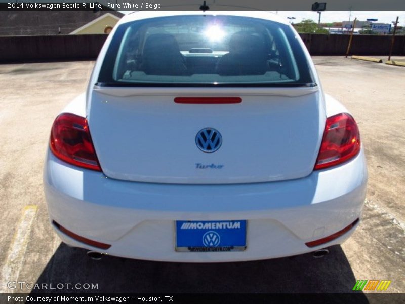 Pure White / Beige 2014 Volkswagen Beetle R-Line