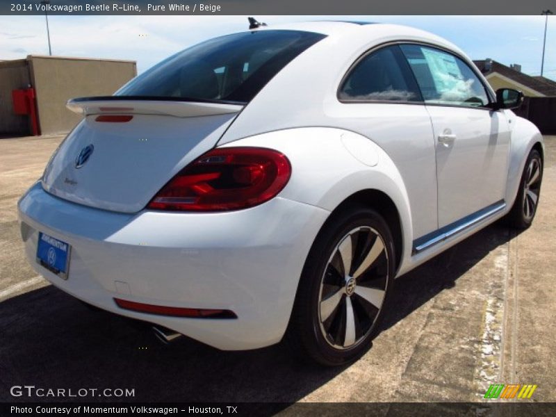 Pure White / Beige 2014 Volkswagen Beetle R-Line