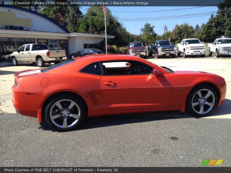 Inferno Orange Metallic / Black/Inferno Orange 2010 Chevrolet Camaro LT/RS Coupe