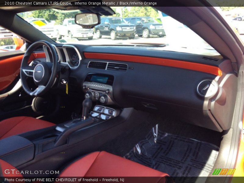 Inferno Orange Metallic / Black/Inferno Orange 2010 Chevrolet Camaro LT/RS Coupe