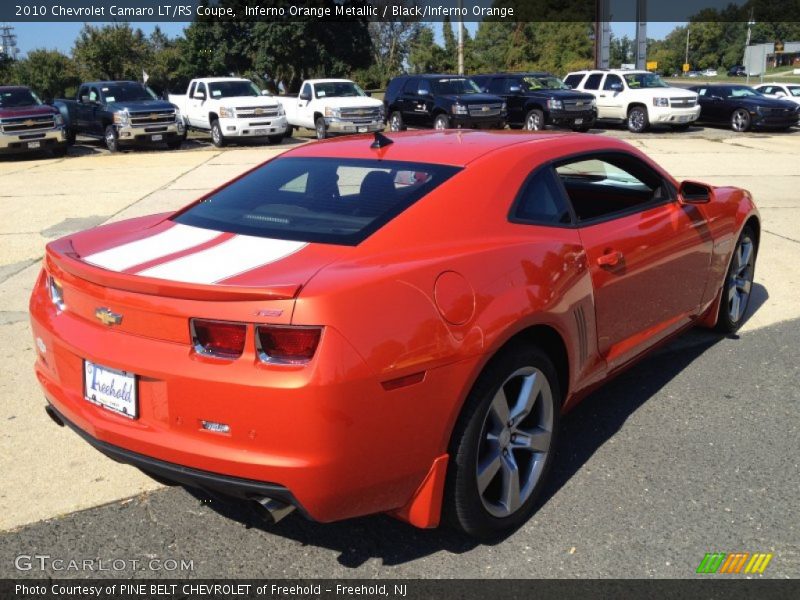 Inferno Orange Metallic / Black/Inferno Orange 2010 Chevrolet Camaro LT/RS Coupe