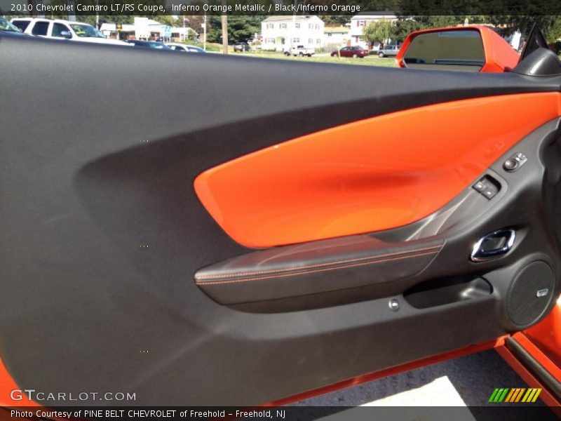 Inferno Orange Metallic / Black/Inferno Orange 2010 Chevrolet Camaro LT/RS Coupe