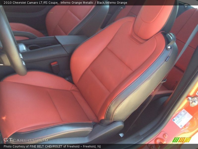 Inferno Orange Metallic / Black/Inferno Orange 2010 Chevrolet Camaro LT/RS Coupe