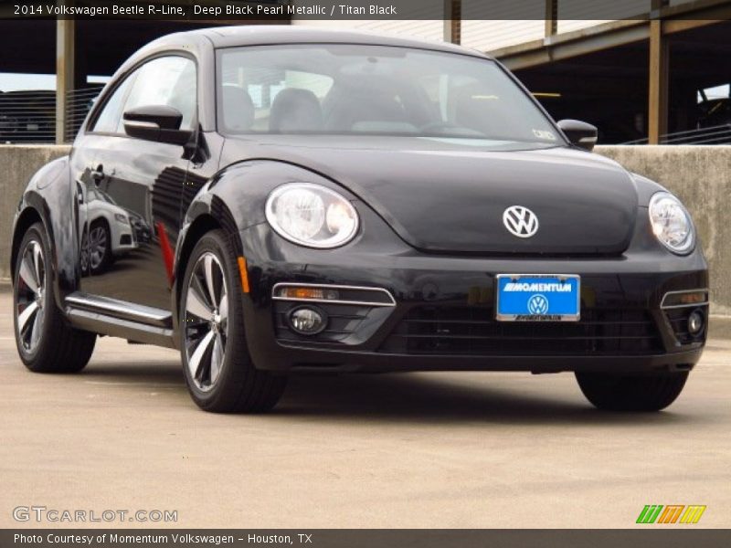 Deep Black Pearl Metallic / Titan Black 2014 Volkswagen Beetle R-Line