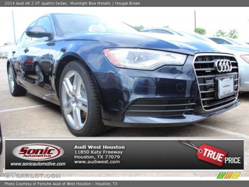 Moonlight Blue Metallic / Nougat Brown 2014 Audi A6 2.0T quattro Sedan