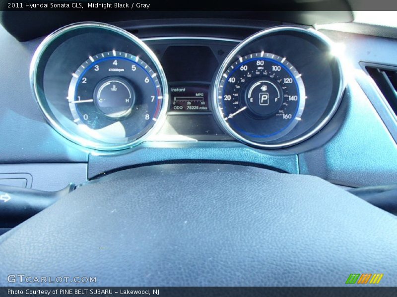 Midnight Black / Gray 2011 Hyundai Sonata GLS