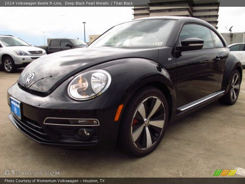 Deep Black Pearl Metallic / Titan Black 2014 Volkswagen Beetle R-Line